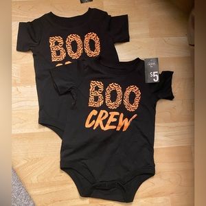 Boo Crew - black Halloween onesies - new! - 9 months